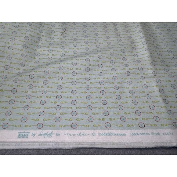 Whimsical Dotted Floral Cotton Quilting Fabric 1/2 yard Soft Pastel Geometric De - Picture 3 of 12